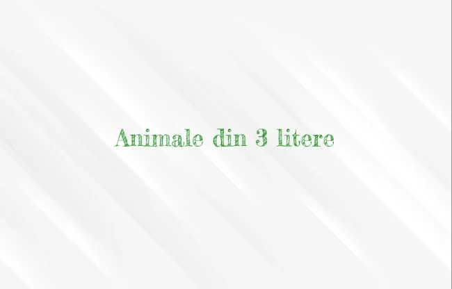 animale din 3 litere