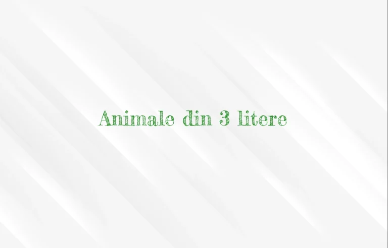 animale din 3 litere