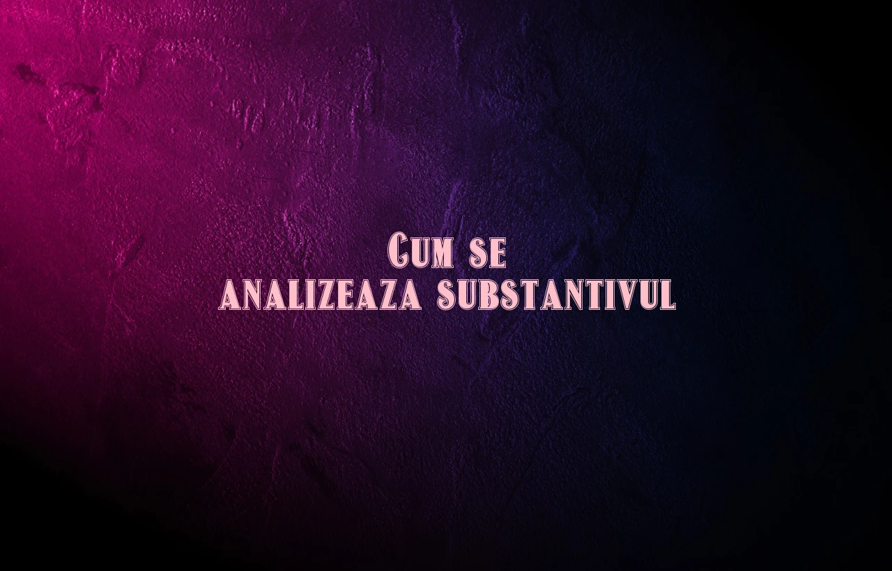 Cum se analizeaza substantivul Cum se analizeaza substantivul