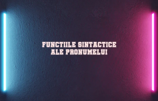 functii sintactice pronume