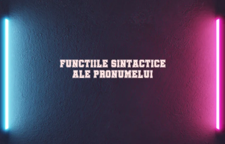 functii sintactice pronume