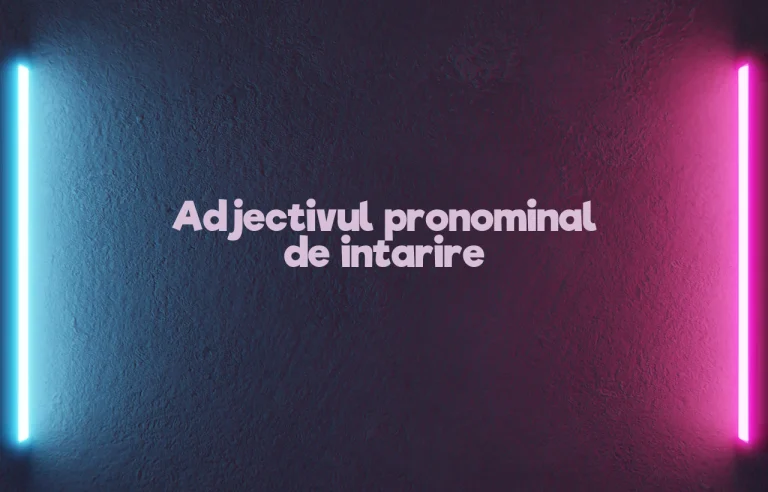 adjectivul pronominal de intarire