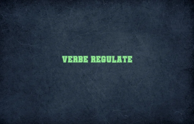 verbe regulate