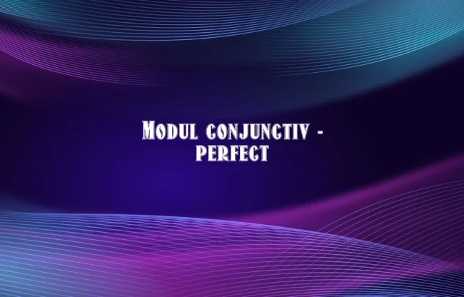 modul conjunctiv perfect