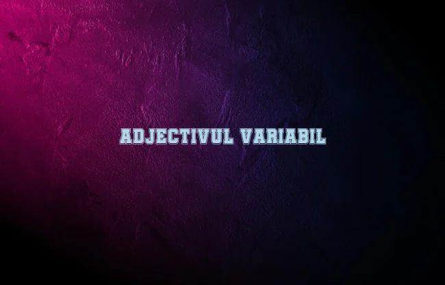 adjectiv variabil