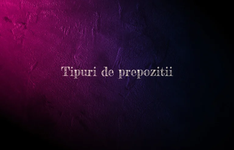 tipuri de prepozitii