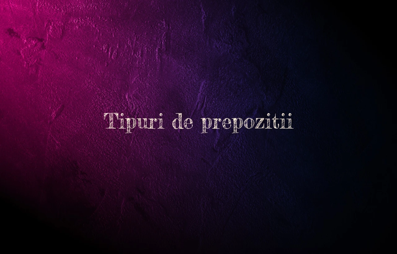 tipuri de prepozitii