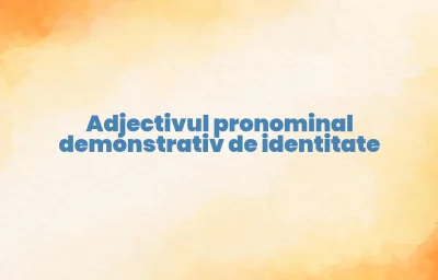 adjectiv pronominal demonstrativ de identitate