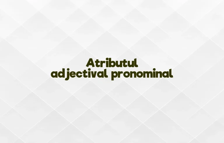 atribut adjectival pronominal