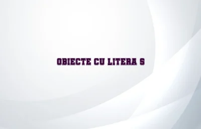 obiecte cu litera s