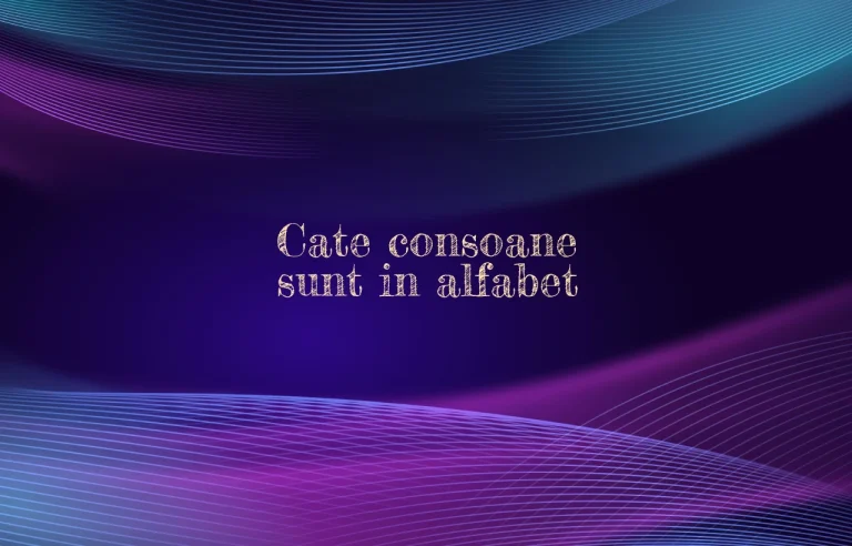 cate consoane sunt in alfabet