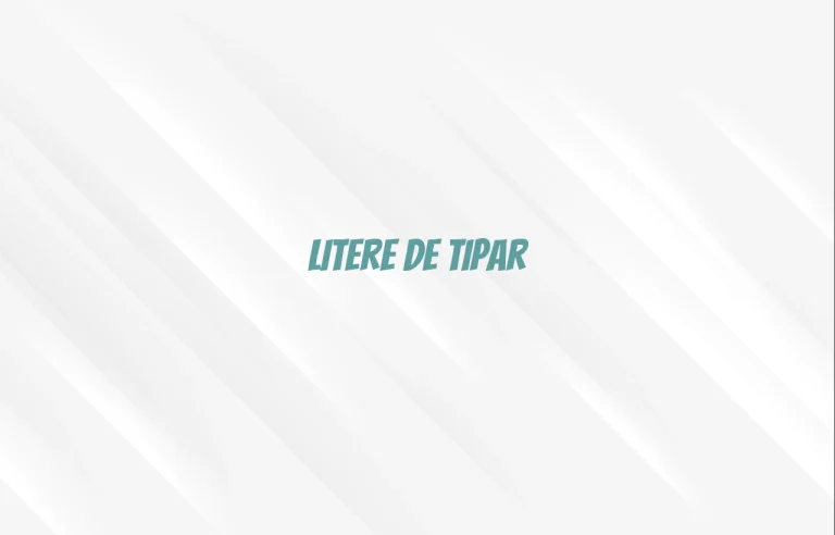 litere de tipar
