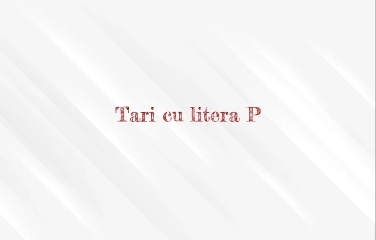tari cu litera p