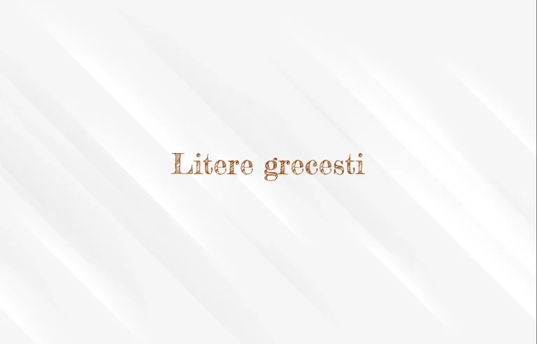litere grecesti
