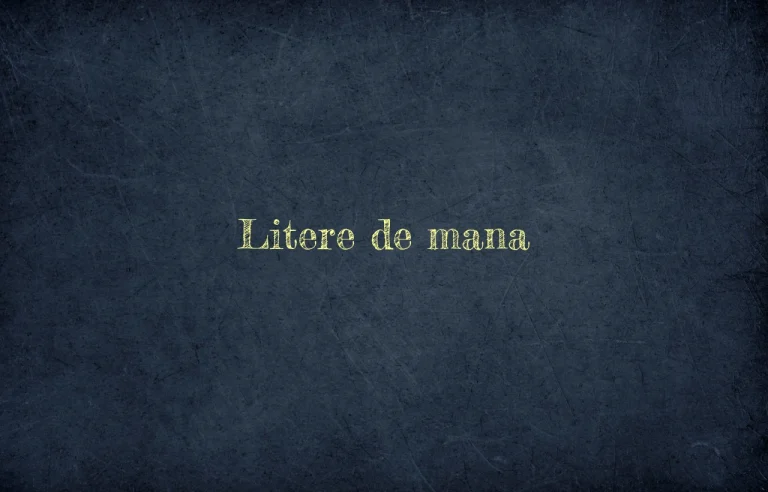 litere de mana