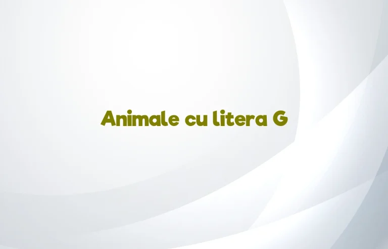 animale cu litera g