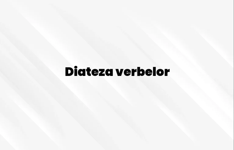 diateza verbelor