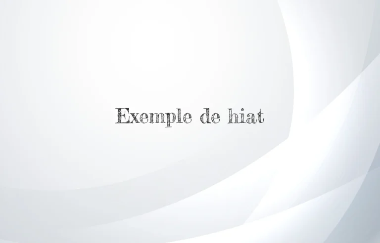 exemple de hiat