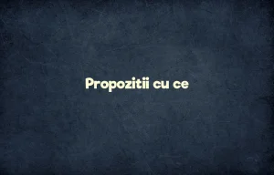propozitii cu ce