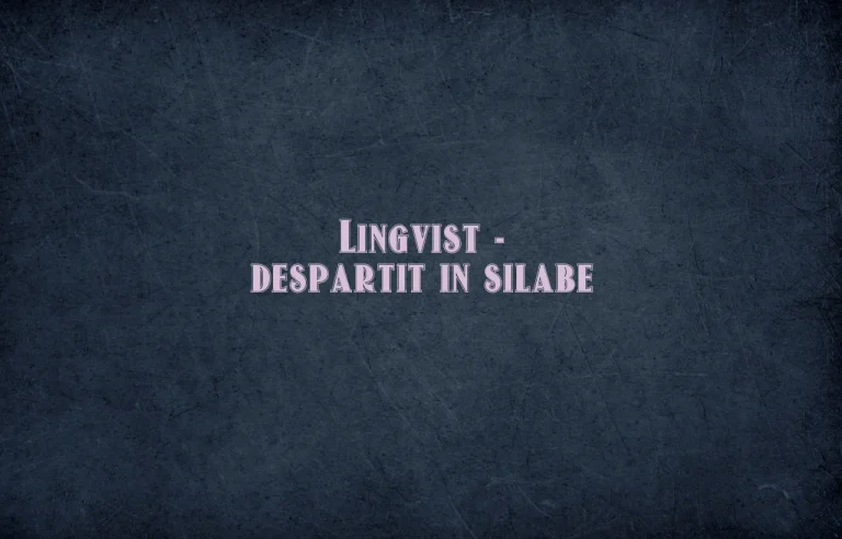 lingvist despartit in silabe