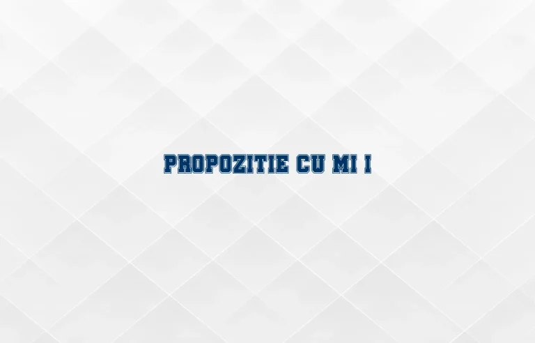 propozitie cu mi-i