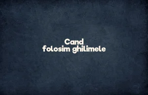 cand folosim ghilimele