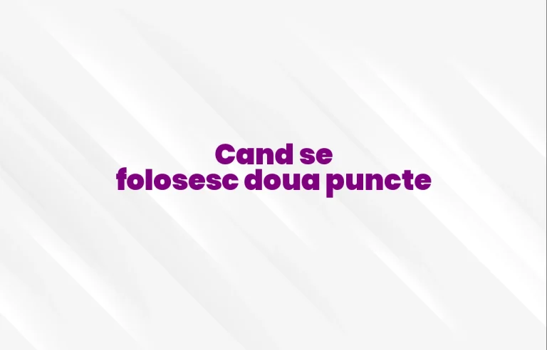 cand se folosesc doua puncte