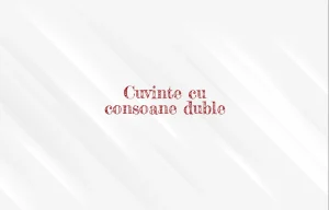 cuvinte cu consoane duble