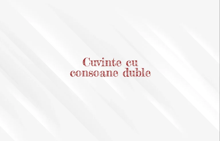 cuvinte cu consoane duble