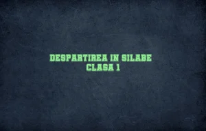 despartirea in silabe clasa 1