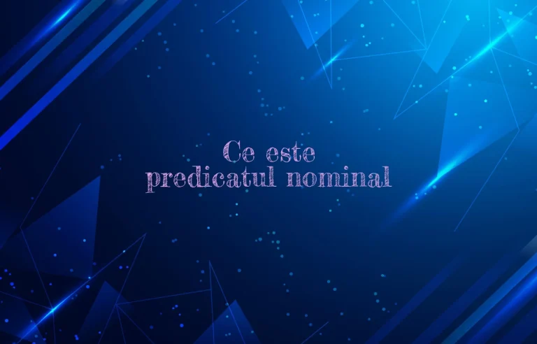 ce este predicatul nominal