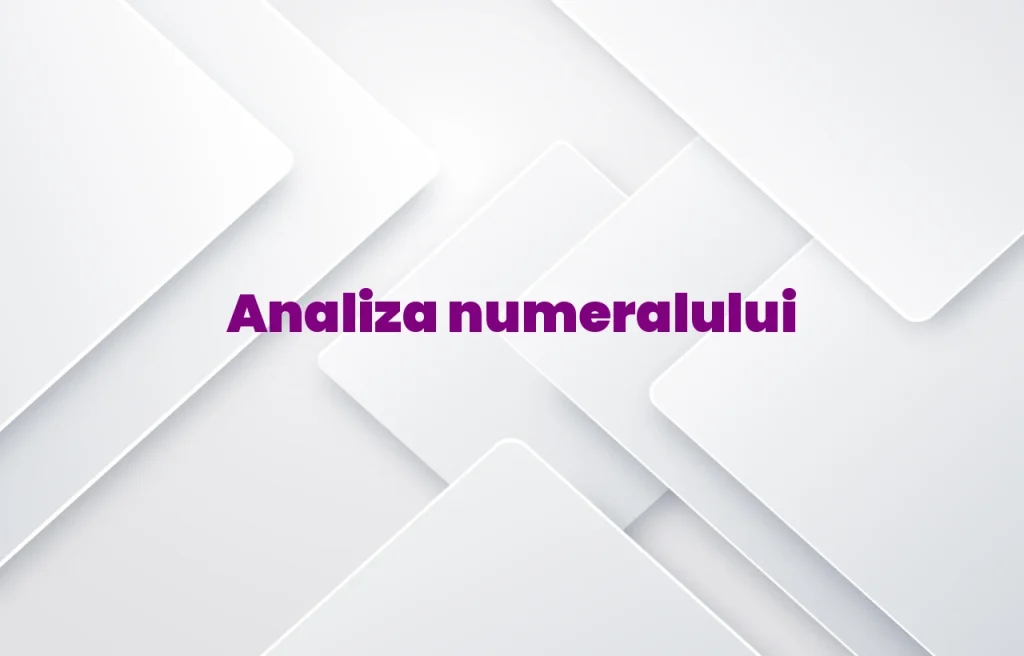 analiza numeralului